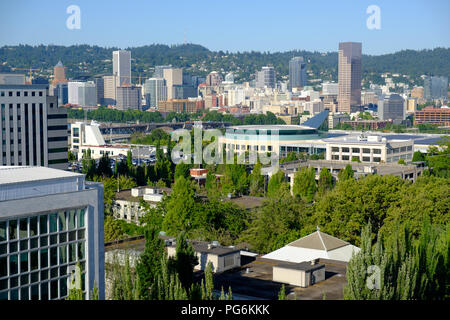 Toits de centre-ville de Portland, Oregon, USA Banque D'Images