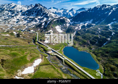 La Suisse, Canton d'Uri, Tremola, col du Gothard Banque D'Images