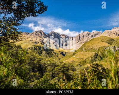 Nouvelle Zélande, île du Sud, région de Canterbury, Arthur's Pass National Park, Arthur's Pass Banque D'Images