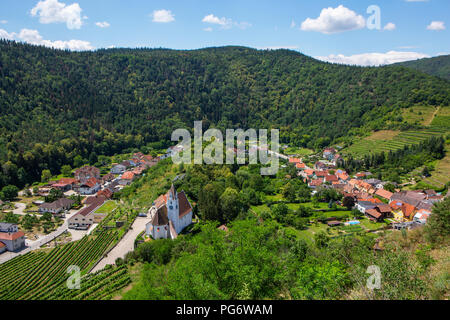 L'Autriche, Basse Autriche, Wachau, Kremstal, Senftenberg, vue de l'église paroissiale Banque D'Images