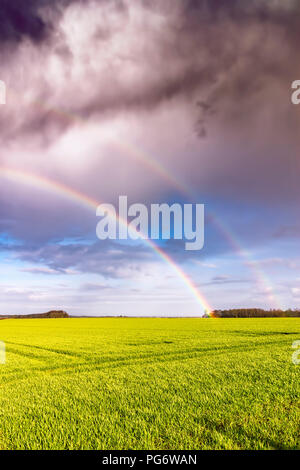 Royaume-uni, Ecosse, East Lothian, North Berwick, arc-en-ciel, Banque D'Images