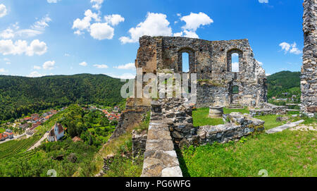 L'Autriche, Basse Autriche, Wachau, Kremstal, Senftenberg, ruine du château Senftenberg Banque D'Images