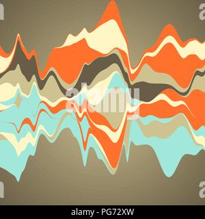 Big la visualisation de données. Streamgraph. Infographie futuriste. Inf Illustration de Vecteur