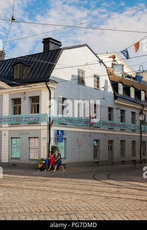 Kaupunginimuseo Helsinki museum, vue sur le musée de la ville de Helsinki en place du Sénat consacrée à l'évolution historique de la ville, la Finlande. Banque D'Images