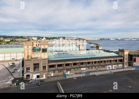 Cherbourg-Octeville, France - 22 mai 2017 : Vue de la Gare Maritime Transatlantique (Cruise Terminal) de Cherbourg-Octeville, France. Le Titanic à Banque D'Images