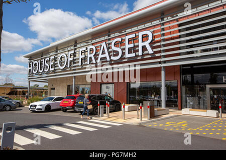 Stock photo datée du 21 août 2018 présente le House of Fraser department store à Rushden,Northants.L'entreprise a été récemment repris par Mike Ashley. Banque D'Images