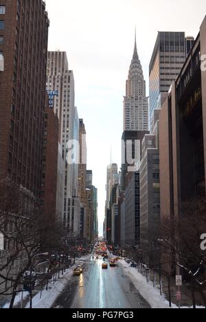Manhattan et le Chrysler Building, New York City, USA Banque D'Images
