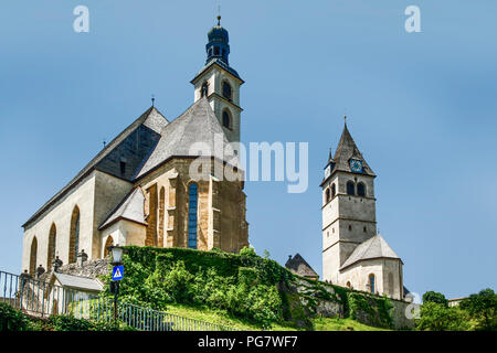 L'église de Notre-Dame et l'église de André l'Apôtre à Kitzbuhl, Autriche Banque D'Images