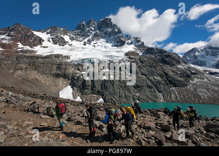 Trekking dans le Parc National de Cerro Castillo.région Aysén.Chili Banque D'Images