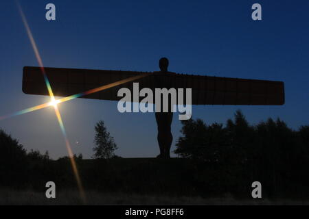 Newcastle Upon Tyne, au Royaume-Uni. 23 août, 2018. Concert de Lune & Mars à Ange du Nord - Newcastle, Newcastle upon Tyne. 23 août, 2018. Crédit : David Whinham/Alamy Live News Banque D'Images