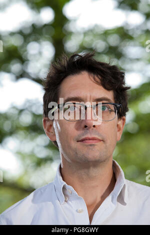 Edinburgh, Royaume-Uni. 24 août, 2018. Sam Leith est un écrivain, journaliste et éditeur littéraire du spectateur. Photographié à l'Edinburgh International Book Festival. Edimbourg, Ecosse. Photo par Gary Doak / Alamy Live News Banque D'Images