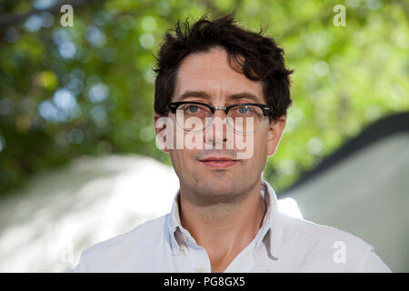 Edinburgh, Royaume-Uni. 24 août, 2018. Sam Leith est un écrivain, journaliste et éditeur littéraire du spectateur. Photographié à l'Edinburgh International Book Festival. Edimbourg, Ecosse. Photo par Gary Doak / Alamy Live News Banque D'Images