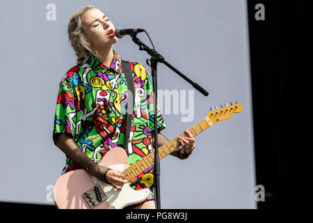 Le Regrettes en concert sur la scène du Festival de Leeds, Royaume-Uni, le 25 juin 2018. Banque D'Images