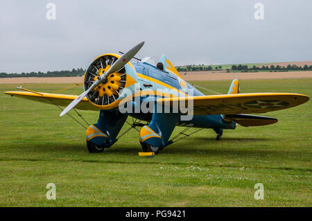 Boeing P-26 Peashooter, premier avion de chasse américain de production entièrement métallique et premier monoplan de poursuite à entrer en service avec les États-Unis Banque D'Images