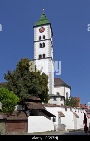 Église Saint Martin, vieille ville, Wangen, Bade-Wurtemberg, Allemagne, Allgaeu Banque D'Images
