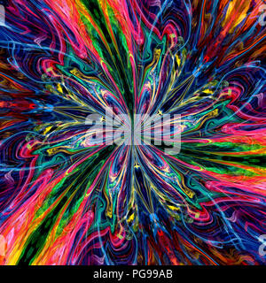 Graphique surréaliste contexte fractale. Éléments de design créatif artistique. L'art moderne numérique Big size print pattern. Fantaisie multicolores abstraction. Banque D'Images