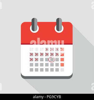 Compter les jours en rouge l'icône calendrier EPS10 vector illustration Illustration de Vecteur