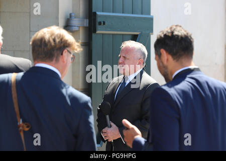 Sous-secrétaire d'État John Sullivan rencontre la presse à Copenhague, Danemark le 27 juin 2018. Banque D'Images