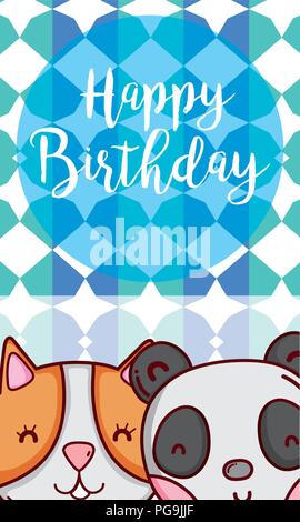 Happy birthday card Illustration de Vecteur