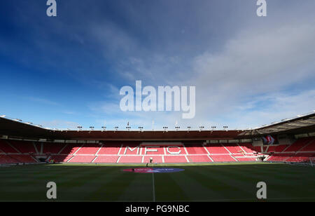 Une vue de l'intérieur de genres Stade Riverside durant le ciel parier match de championnat au stade Riverside, Middlesbrough. Banque D'Images