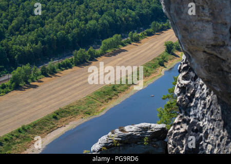 Vue depuis le sommet de l'Elbe Banque D'Images