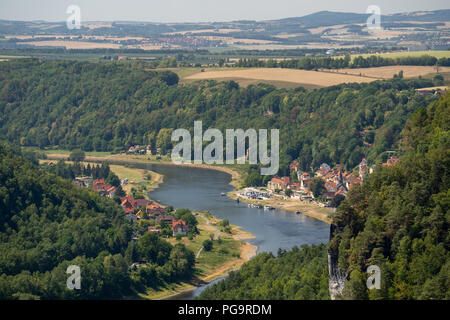 Vue depuis le sommet de l'Elbe Banque D'Images