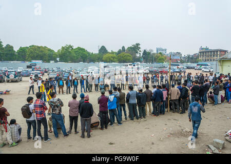 Katmandou, Nepal-March 25, 2018 : volley-ball au stade le 25 mars 2018 à Katmandou, au Népal. Banque D'Images