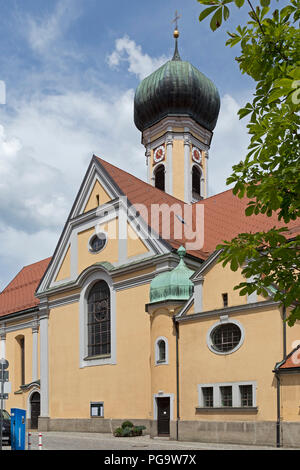 L'église Saint-Nicolas, d'Immenstadt, Allgaeu, Bavaria, Germany Banque D'Images