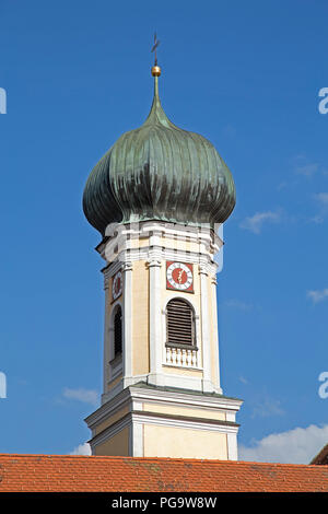 L'église Saint-Nicolas, d'Immenstadt, Allgaeu, Bavaria, Germany Banque D'Images