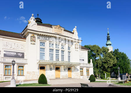 Klagenfurt am Wörthersee : théâtre Stadttheater, église paroissiale, Egyd , Kärnten, Carinthie, Autriche Banque D'Images