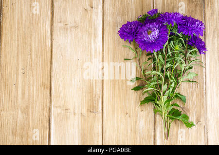 Bouquet de violettes d'automne les asters. Studio Photo Banque D'Images