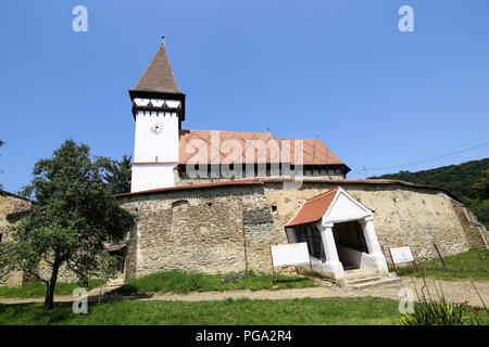 Mesendorf église fortifiée, saxon en Transylvanie, centre de la Roumanie Banque D'Images