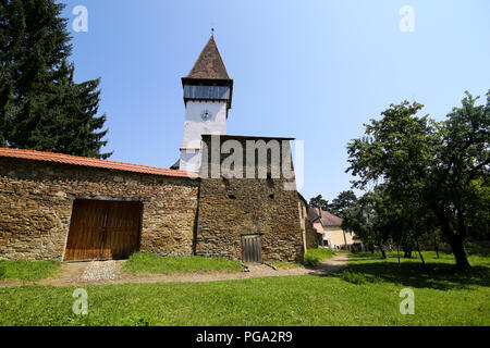 Mesendorf église fortifiée, saxon en Transylvanie, centre de la Roumanie Banque D'Images