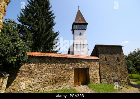 Mesendorf église fortifiée, saxon en Transylvanie, centre de la Roumanie Banque D'Images