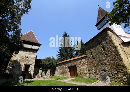 Mesendorf église fortifiée, saxon en Transylvanie, centre de la Roumanie Banque D'Images