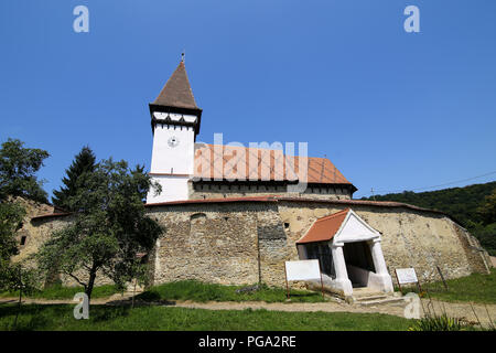 Mesendorf église fortifiée, saxon en Transylvanie, centre de la Roumanie Banque D'Images