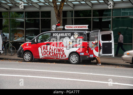 Les serruriers de vol voiture de service, Seattle, Washington, USA Banque D'Images