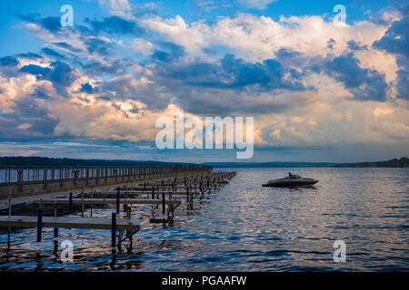 Skaneateles Lake, Skaneateles, New York, USA, 11 août 2018. Banque D'Images