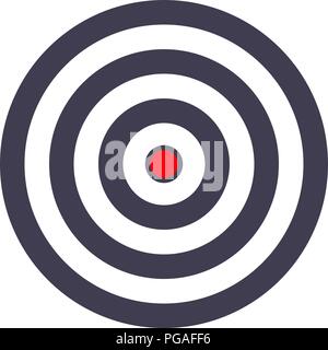 Cible simple modèle. Symbole Bullseye Illustration de Vecteur