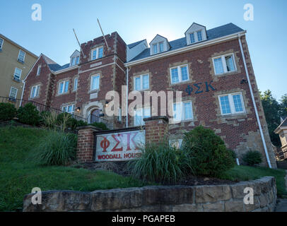 Phi Sigma Kappa Greek Life Building à WVU de Morgantown, WV Banque D'Images