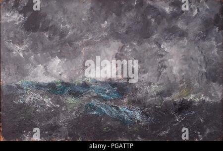 August Strindberg - tempête dans les Skerries. 'Le hollandais volant' - Banque D'Images