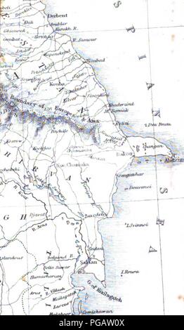 August von Haxthausen. La Transcaucasie. La carte du Caucase. C. Banque D'Images