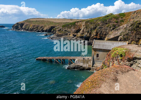 Ancien poste de recherche et sauvetage au cap Lizard, Cornwall Banque D'Images