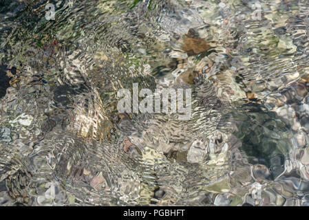 Ondulation sur l'eau, transparent et l'eau de la rivière de corail - une texture naturelle Banque D'Images