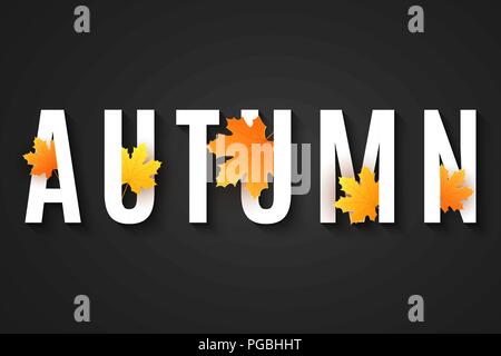 Automne fond. Bannière de saison. Carte de vœux. Feuilles d'érable orange. Feuilles d'érable. Couvercle de fête. Illustration vecteur EPS 10 Illustration de Vecteur