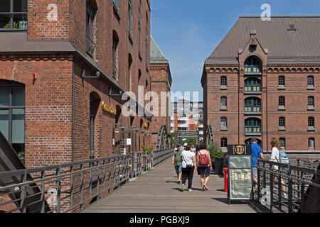 Entrepôt Speicherstadt (district), Hambourg, Allemagne Banque D'Images