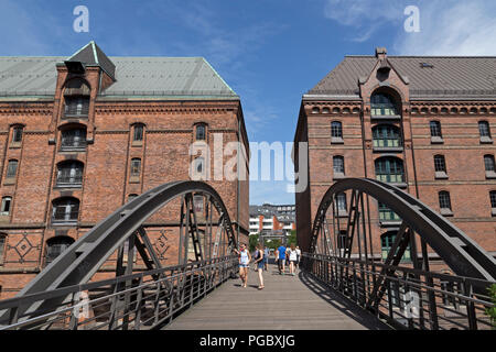 Entrepôt Speicherstadt (district), Hambourg, Allemagne Banque D'Images