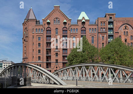 Entrepôt Speicherstadt (district), Hambourg, Allemagne Banque D'Images