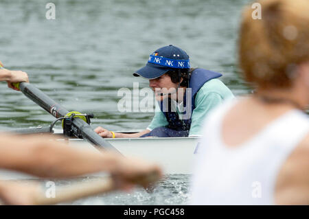 Henley on Thames, Angleterre, 02/07/2005, Royal Henley Regatta, Cambridge, Cox © Peter SPURRIER Banque D'Images