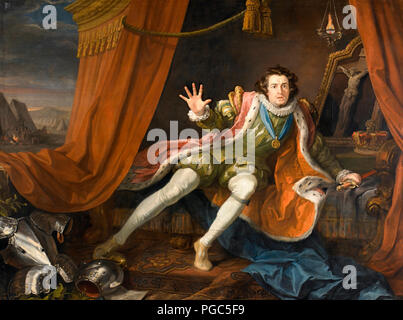 David Garrick comme Richard III - William Hogarth, 1745 Banque D'Images